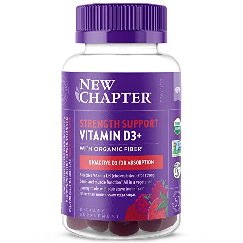 Gomitas Orgánicas de Vitamina D3+ de New Chapter – 52% Menos Azúcar, 1,000 IU, 60 Gomitas Sabor Frutos Rojos, Sin OGM, Sin Gluten, Para Huesos Fuertes - imagen 6