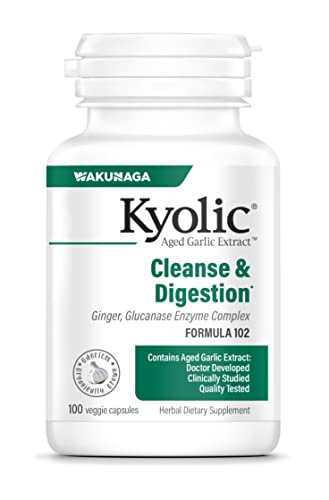 Extracto de Ajo Aged Kyolic Fórmula 102, Limpieza y Digestión*, Complejo de Jengibre y Enzimas, 100 Cápsulas - imagen 2