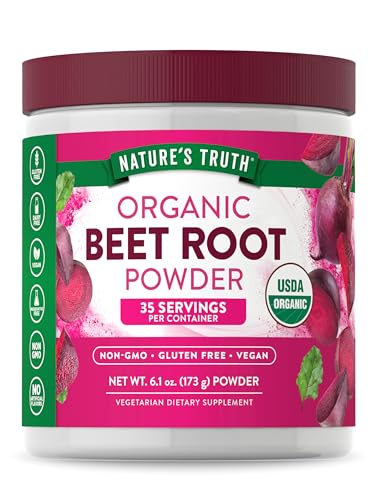Polvo de Remolacha Orgánica Nature's Truth | 6.1 oz | Suplemento Vegano, No OGM y Libre de Gluten - imagen 1