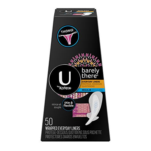 U by Kotex Protectores Diarios Thong Barely There 50 piezas (Paquete de 2) - imagen 5