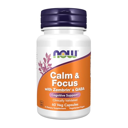 Now Supplements Calm & Focus con Zembrin® y GABA, Soporte Cognitivo, Validado Clínicamente, 60 Cápsulas Veganas - imagen 2