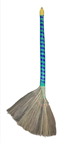 Escoba de Paja Hecha a Mano Choi Bong Co de Vietnam con Mango de Color, Ancho de Cabeza de 12, Longitud Total de 40 - 1 pieza - imagen 6