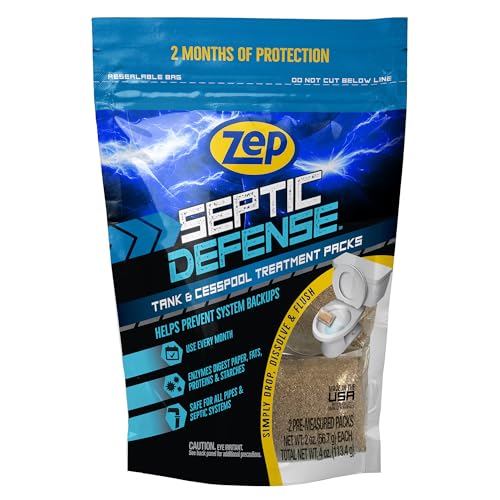 Sistema de Tratamiento Zep Septic Defense - Paquetes Disolubles - Suministro para 6 Meses - ZSTP6 - Seguro para Tuberías y Tanques Sépticos, Marrón - imagen 4