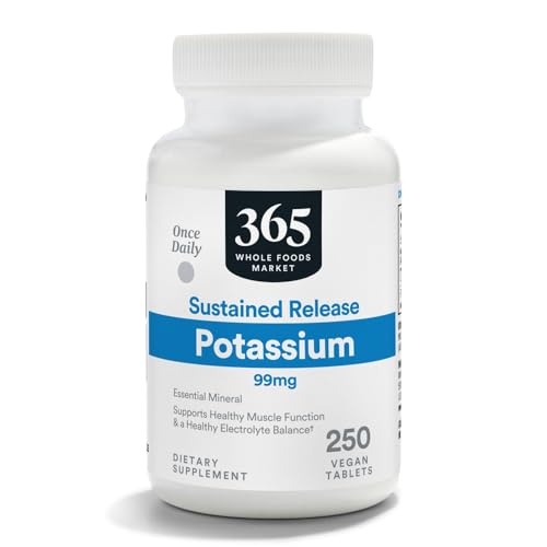 365 by Whole Foods Market, Liberación Sostenida de Potasio 99mg, Vegano, 250 Tabletas - imagen 6