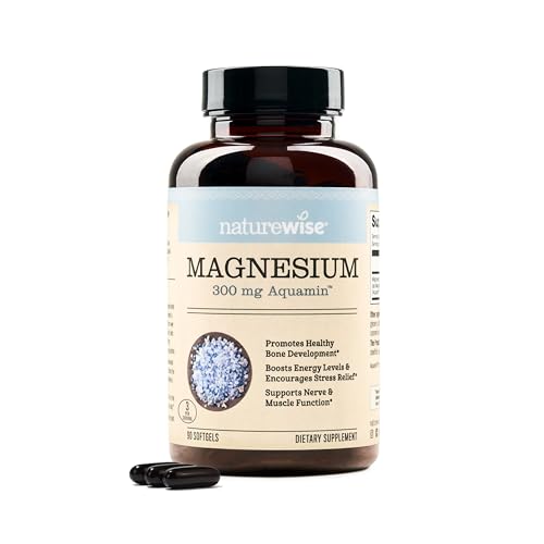 Suplemento de Magnesio Marino de Alta Absorción NatureWise 300mg - Magnesio Natural de Agua de Mar - No GMO, Fabricado en EE. UU. - 90 Softgels (1 - imagen 5