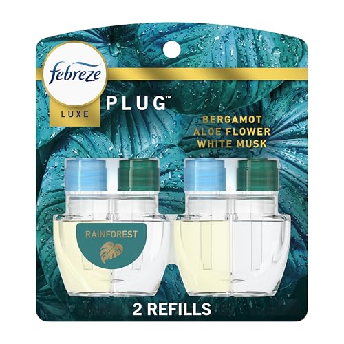 Recarga de Aceite Febreze Fade Defy PLUG Ambientador y Eliminador de Olores, Bosque Lluvioso, 0.87 fl. oz., Paquete de 2 - imagen 3