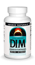 Source Naturals DIM, Diindolilmetano 200mg con BioPerine, Vitamina E y más - 60 Tabletas - imagen 1