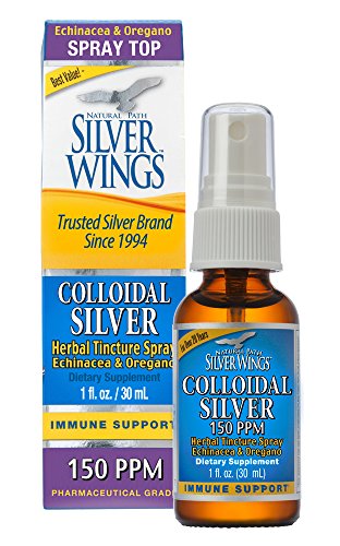 Suplemento Inmunológico Natural Path Silver Wings con Plata Coloidal 150ppm (750mcg) y Equinácea & Orégano, Spray de 1 oz. - imagen 1