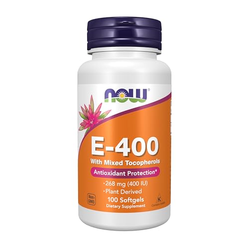 Suplementos NOW Foods, Vitamina E-400 IU con Tocoferoles Mixtos, Protección Antioxidante*, 100 Cápsulas Blandas - imagen 6