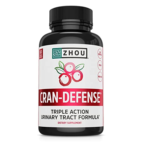 Zhou Cran-Defense - Cápsulas de Arándano para Hombres y Mujeres, 1000 mg de D-Mannosa por Cápsula para la Salud del Tracto Urinario - 60 Cápsulas - imagen 6
