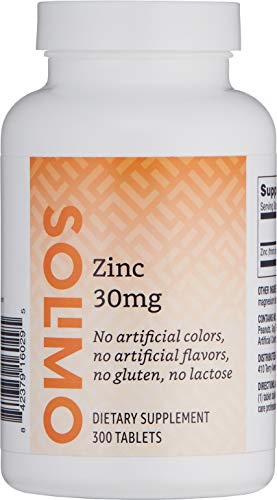 Brand - Solimo Zinc 30mg, Sin Sabor, 300 Tabletas, Suministro para Diez Meses - imagen 3