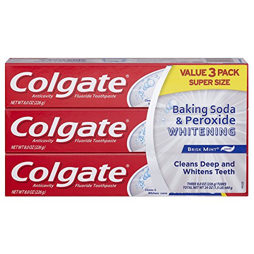 Pasta Dental Blanqueadora Colgate con Bicarbonato y Peróxido - 8 oz (Paquete de 3) - imagen 6