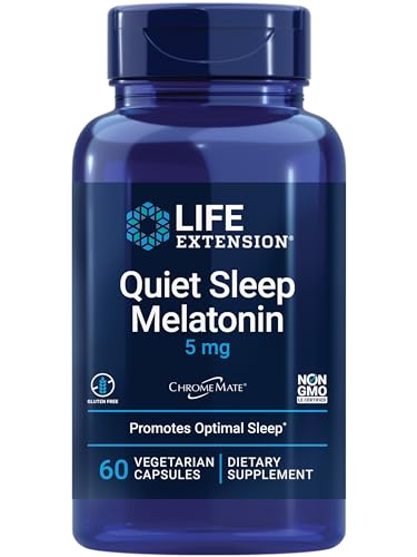 Life Extension Quiet Sleep Melatonina 5 mg, Potente Soporte para el Sueño, Ritmos Circadianos Saludables, 60 Cápsulas Vegetarianas sin Gluten ni OGM - imagen 2