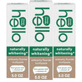 Pasta de Dientes Anticaries Fluoruro Hello, 5 Oz, Blanqueadora Natural con Aceite de Coco, Libre de SLS, Vegana, Sabor Menta, Paquete de 3 - imagen 1