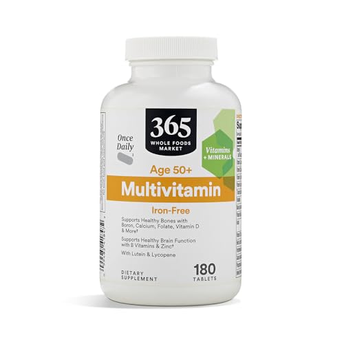 365 de Whole Foods Market, Multivitamínico para Adultos Mayores, Toma Diaria, 180 Cápsulas - imagen 1