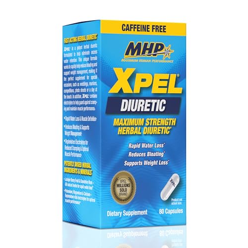 MHP Xpel Cápsulas Diuréticas de Máxima Potencia, Alivio de Retención de Agua, Sin Cafeína con Vitamina B-6 y Raíz de Diente de León, 80 Cápsulas - imagen 4