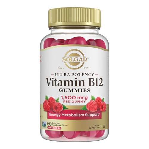 Gomitas Solgar Methyl B12 para Adultos 1,500mcg, Sabor Frambuesa, Veganas y Sin Gluten, 60 Porciones, 2 Meses de Suministro - imagen 4