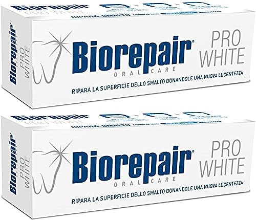 Pasta de Dientes Blanqueadora Biorepair Pro White con microRepair - 2.5 oz (75ml) Tubos (Paquete de 2) [Importación Italiana] - imagen 6