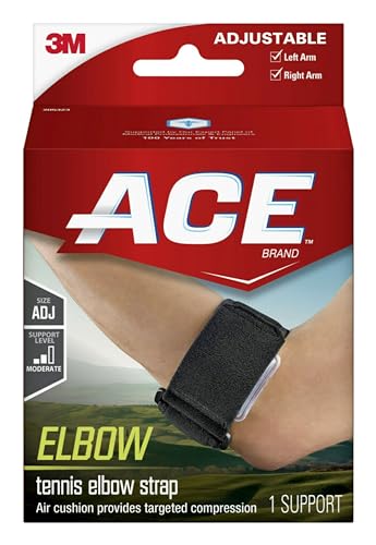 Soporte para Codo de Tenista ACE, Ajustable, Negro, 1 Unidad - imagen 1
