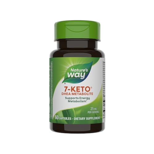 Nature's Way 7-Keto, Metabolito de DHEA, Apoya el Metabolismo Energético, 25 mg por Porción, Libre de Gluten, Vegano, 60 Cápsulas - imagen 3