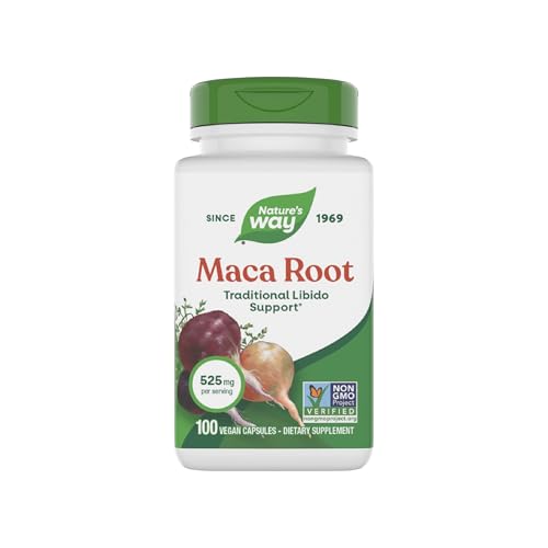 Maca Raíz de Nature's Way, Apoyo Tradicional a la Libido*, 525 mg por Porción, Verificado Non-GMO, 100 Cápsulas Veganas (El Empaque Puede Variar) - imagen 4