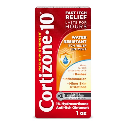 Ungüento Cortizone-10 de Máxima Potencia, Resistente al Agua, Alivio Rápido para Picazón, 1% Hidrocortisona, 1 oz - imagen 4