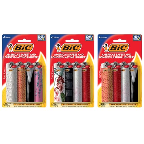 Encendedores BIC Maxi Pocket, Larga Duración y Fiables, Colección de Moda, Paquete de 12 (Diseños Pueden Variar) - imagen 2