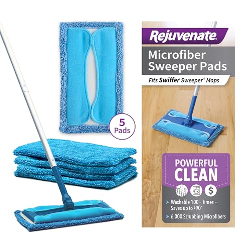 Paños de Microfibra Rejuvenate para Mopa Swiffer, Alternativa Sostenible a Paños Desechables, Atrapan Suciedad, Polvo y Cabello, Paquete de 5 - imagen 3