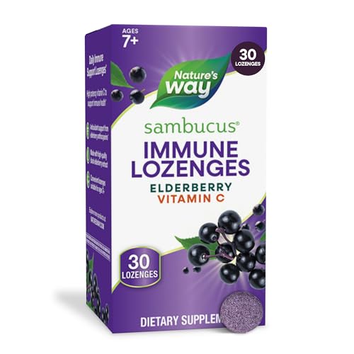 Lozenges Inmunitarios Sambucus de Nature's Way, Sabor Original de Saúco, con Vitamina C y Extracto de Saúco Negro, Veganos y Sin Gluten, 30 Piezas - imagen 6