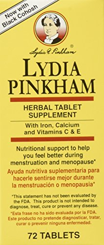 Tabletas Suplemento Herbal Lydia Pinkham para Apoyo Menstrual y Menopausia, 72 Contenido - imagen 2