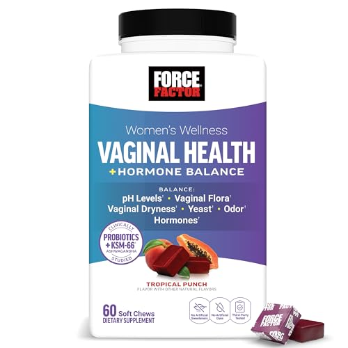 Suplemento Probiótico para la Salud Vaginal Force Factor con KSM-66 Ashwagandha y 5B CFUs, Equilibrio de pH y Flora Vaginal, Sabor Tropical, 60 Gomas - imagen 4
