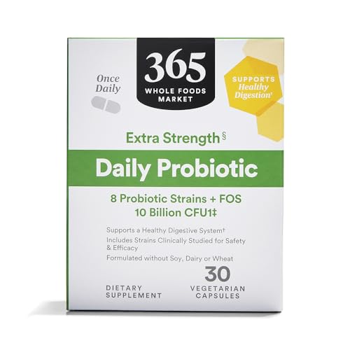 365 de Whole Foods Market, Probiótico Diario de Fuerza Extra, 10 mil millones de UFC, 30 cápsulas - imagen 3