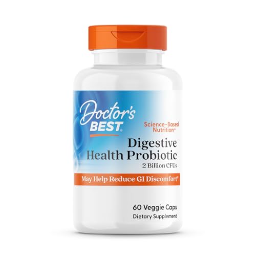 Probiotic para la salud digestiva Doctor's Best para hombres y mujeres - Cápsulas veganas, 2 mil millones de CFU, 60 cápsulas vegetales - imagen 1