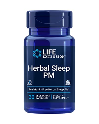 Life Extension Herbal Sleep PM, Bálsamo de Limón, Honokiol, Manzanilla, Promueve Sueño Saludable, Sin Hormonas, Sin Melatonina, 30 Cápsulas - imagen 2