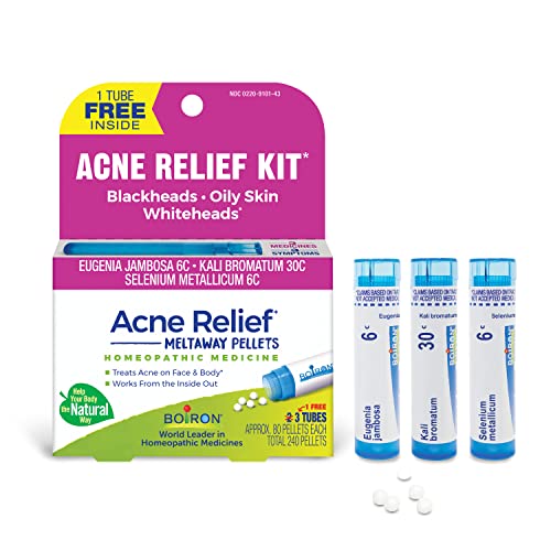 Kit de Alivio para Acné Boiron para Pieles Grasas, Puntos Negros y Espinillas - 3 Cuentos (240 Gránulos) - imagen 1