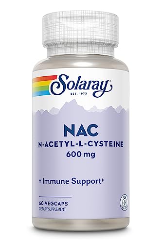 Suplemento SOLARAY NAC N-Acetil L Cisteína para Hombres y Mujeres - Precursor de Glutatión y Soporte de Aminoácidos para la Salud Celular, Cápsulas - imagen 1