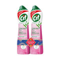 Limpiador Multiusos en Crema Cif Rosa con Fragancia Floral, Elimina Grasa y Suciedad con Partículas Naturales, 2x500ml - imagen 1