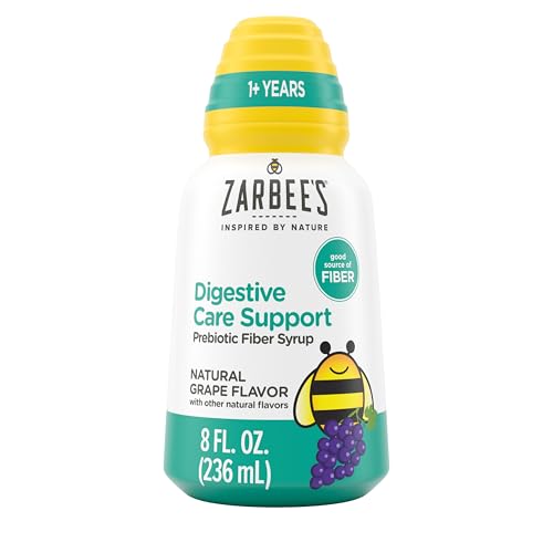 Jarabe de Fibra Prebiótica Zarbee’s para Niños, Sabor Uva y Otros Sabores Naturales, 8 oz, Apoyo Digestivo Diario, Libre de Gluten, con Agave - imagen 4