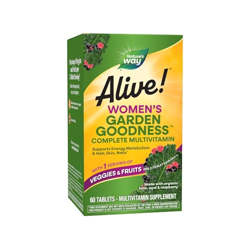 Nature's Way Alive! Multivitamínico Completo para Mujeres Garden Goodness, 60 Tabletas con Vegetales y Frutas Orgánicas - imagen 3
