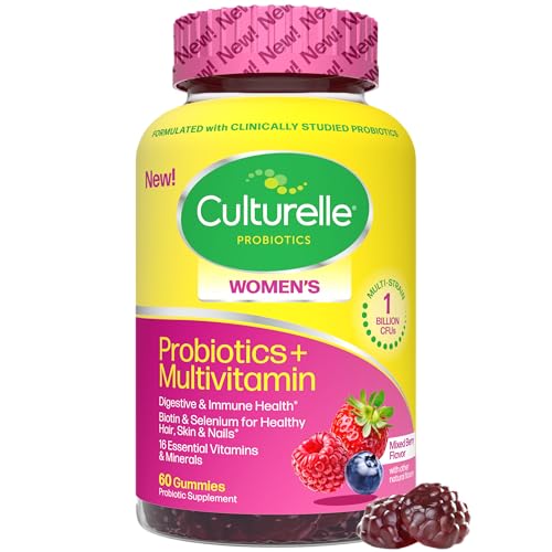 Culturelle® Probióticos y Multivitaminas para Mujeres, Apoyo Digestivo e Inmunológico, Biotina y Selenio para Cabello, Piel y Uñas Saludables – 60 - imagen 4