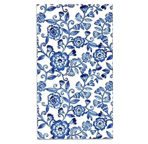 Servilletas Decorativas de Papel 3 Ply Gift Boutique 100 Piezas Flores Azules para Baño, Fiesta, Boda y Ducha de Novia - imagen 2