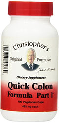 Christopher's Original Formulas Quick Colon Parte 1, Suplemento para la Salud del Colon, 100 Cápsulas Vegetales - imagen 1