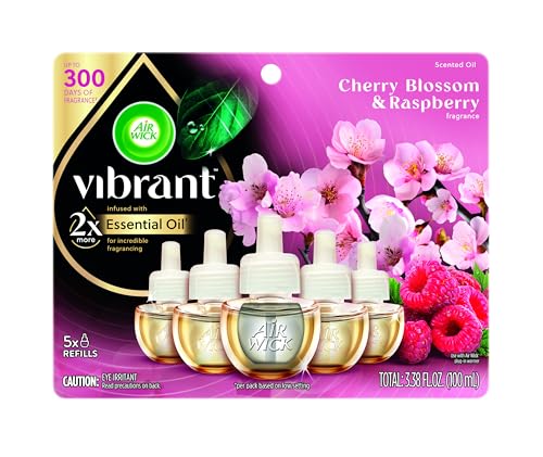 Recarga de Aceite Aromatizante AIR WICK Vibrante Flor de Cerezo y Frambuesa 5 piezas - imagen 3