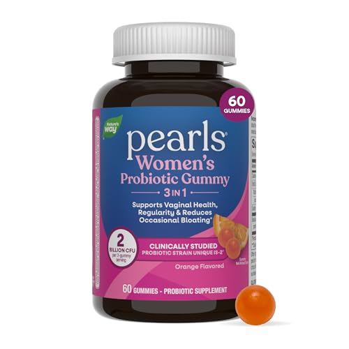 Nature's Way Pearls Probiotic Gummy 3 en 1 para Mujeres, Reduce la Hinchazón Ocasional*, Apoya la Salud Digestiva y Vaginal*, Sin Gluten, Sabor - imagen 2