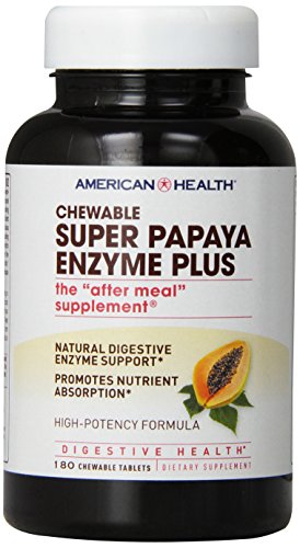 American Health Super Papaya Enzyme Plus - 180 Tabletas Masticables - Suplemento Post-Comida - No Transgénico - 60 Porciones - imagen 4