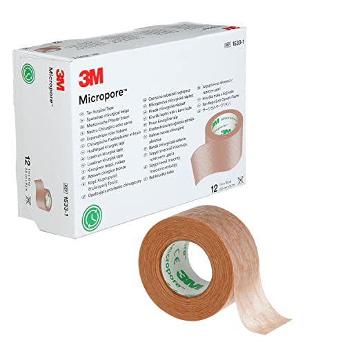 Cinta Quirúrgica Microfoam 3M, No Estéril, Fácil de Rasgar, Color Beige, 1 pulg x 10 yds, Paquete de 12 - imagen 5