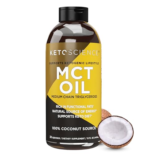 KETO SCIENCE Aceite MCT Cetogénico, Suplemento Dietético, 100% Coco, Promueve Energía, Sin Sabor, 15 Fl Oz - imagen 5