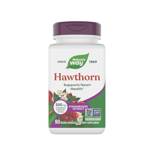 Cápsulas de Espino de Nature's Way, Extracto Estandarizado, Apoya la Salud del Corazón, 1.8% Flavonoides, Verificado Non-GMO, Vegano, 90 Cápsulas - imagen 1