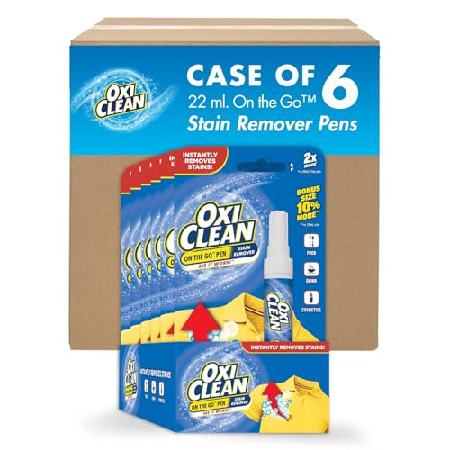 OxiClean Bolígrafo Quitamanchas Portátil, Removedor de Manchas para Ropa y Tela, Caja de 6 unidades de 22 ml - imagen 5