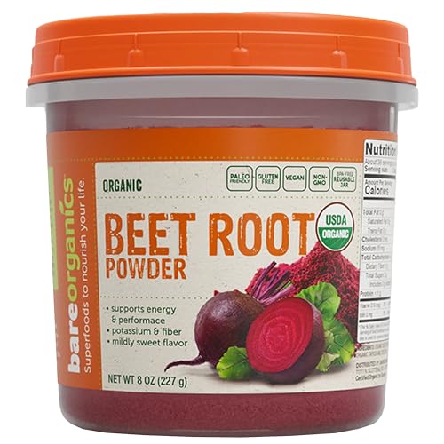 Polvo de Remolacha Orgánica – Suplemento Dietético Superfood, Vegano, Certificado Orgánico por USDA, No OGM, Sin Gluten, Beta Vulgaris Puro - 8 oz - imagen 3